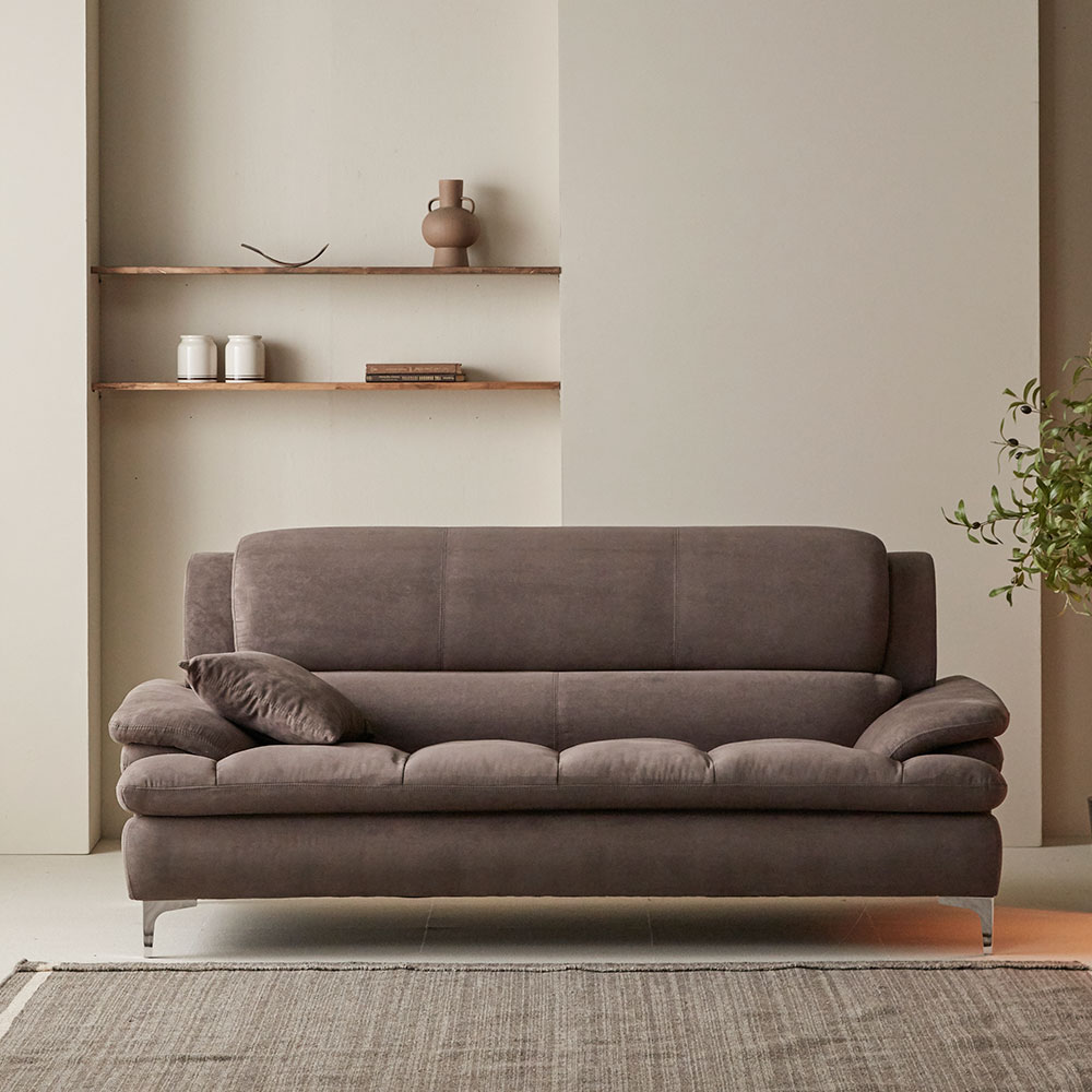 장인가구 콤마 기능성 아쿠아 3인 패브릭 소파 스툴포함