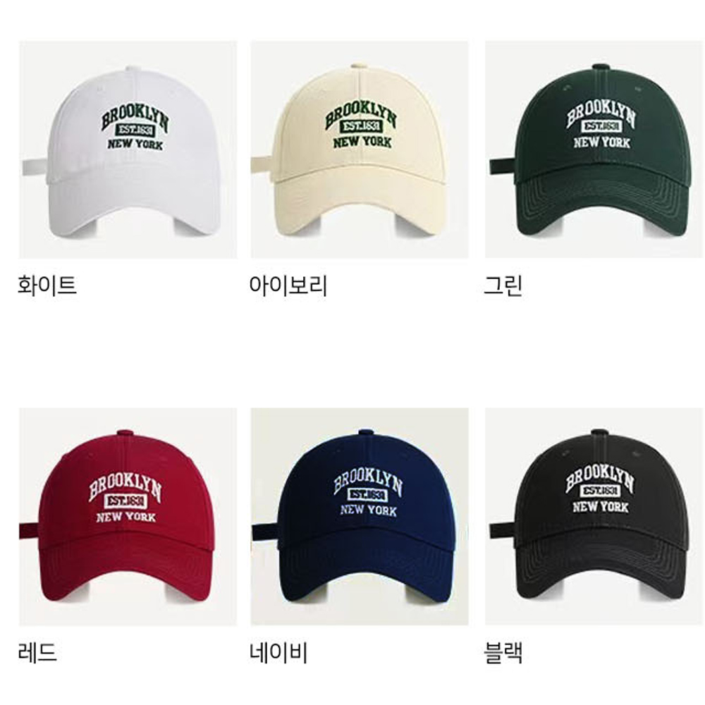 남여공용 브루클린 자수 볼캡 6컬러 그린 - 상세 이미지 2
