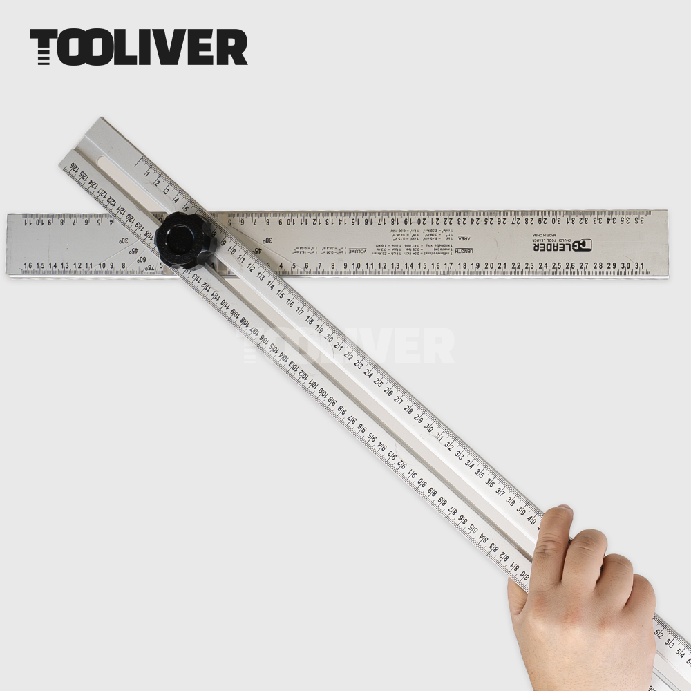 툴리버 T자 티자 각도조절 알루미늄 타일 건축 설계 작업용자 120cm 비대칭형 - 상세 이미지 4