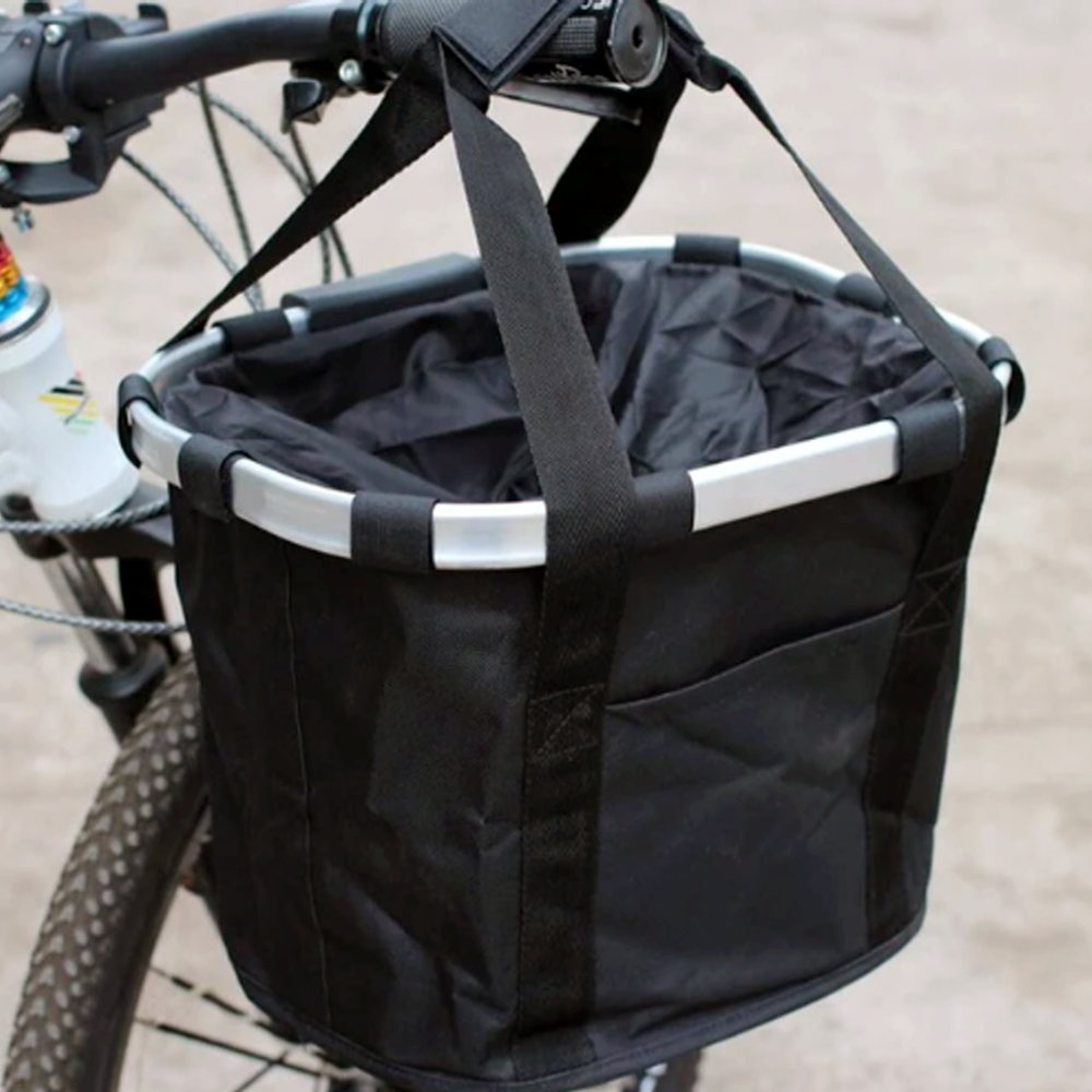 자전거바구니 접이식장바구니 탈부착 미니벨로 앞바구니 블랙