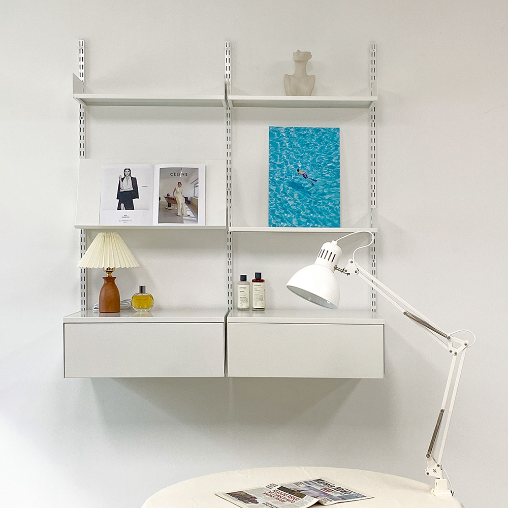 모듈벽선반 시스템 벽걸이 선반 인테리어 거실 액자 주방 세탁실 다용도실 1200mm - 상세 이미지 4