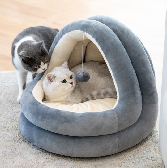 퍼플펫 고양이 숨숨집 강아지 하우스 텐트 애견 집 베어하우스 중형