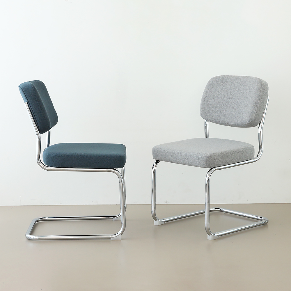 디어 세스카 그레이 패브릭 인테리어 카페 디자인 다이닝체어 미드센츄리 식탁의자