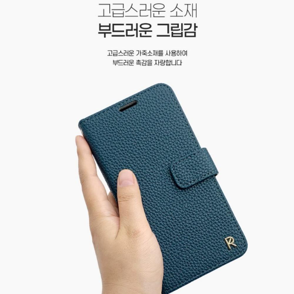 윈드 카드 수납 다이어리 지갑형 가죽 케이스 청록, 갤럭시A13 LTE - 상세 이미지 4