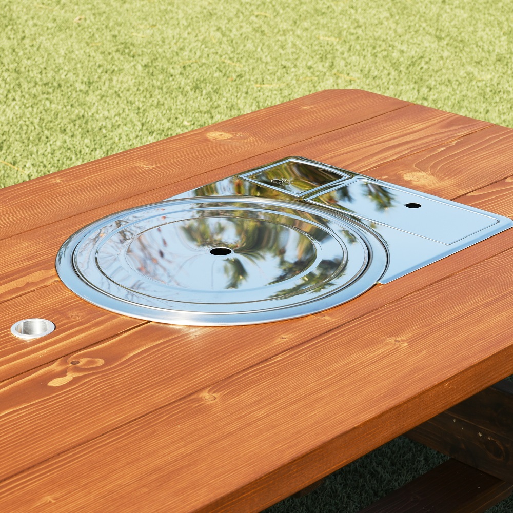 야외테이블세트 조립식 정원 카페 데크 [로스타형]4인월넛