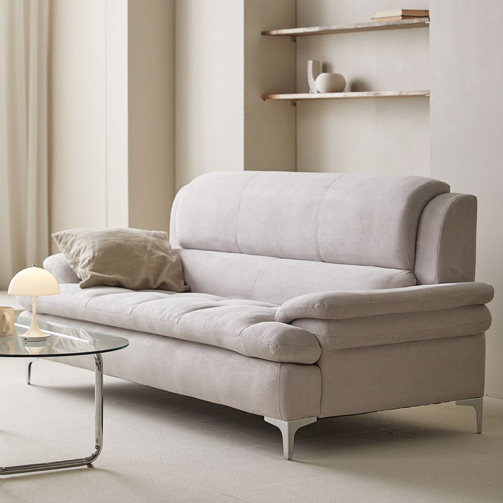 장인가구 콤마 기능성 아쿠아 3인 패브릭 소파 스툴포함