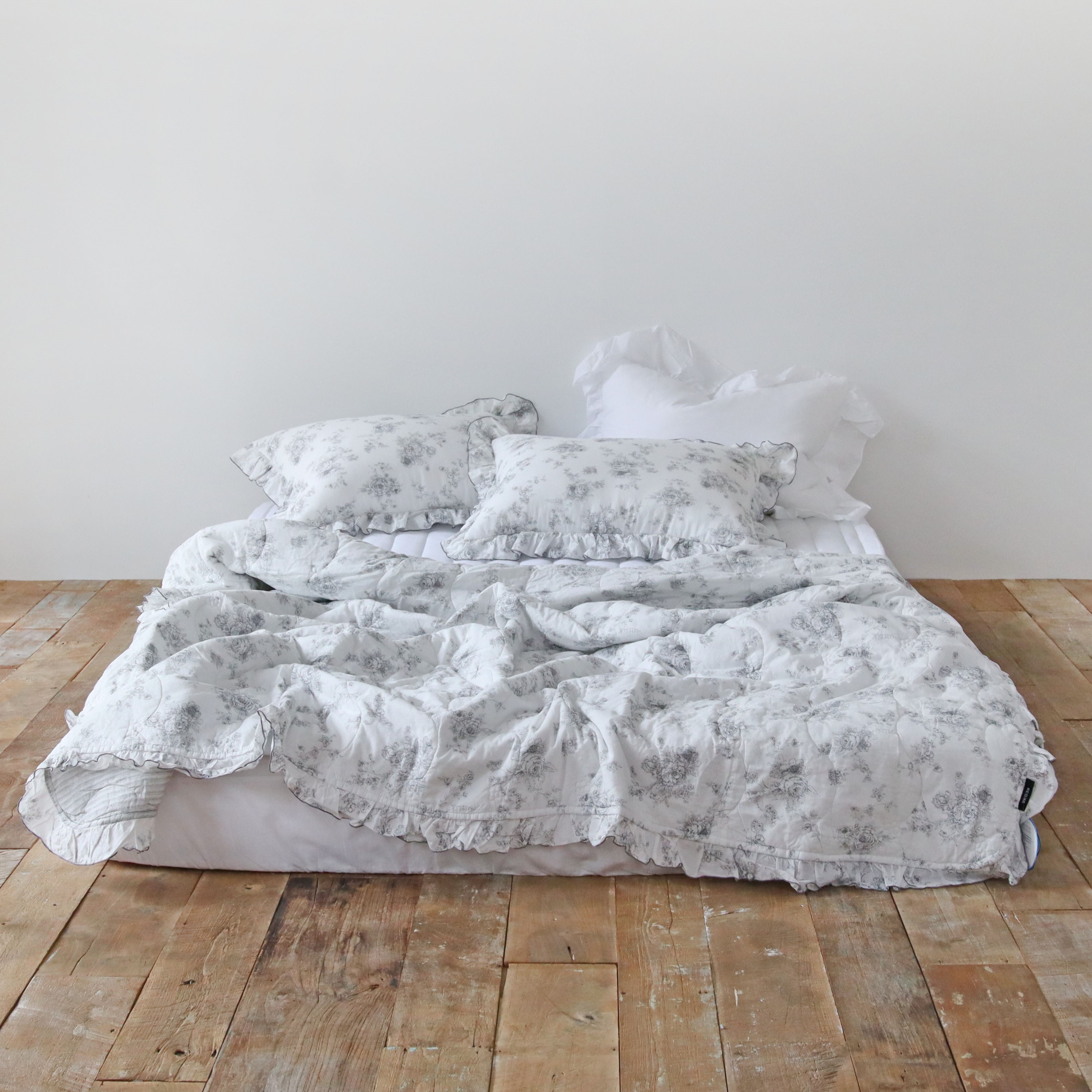 마리 여름 간절기 부드러운 워싱 60수 순면 꽃무늬 차렵이불 세트 SS