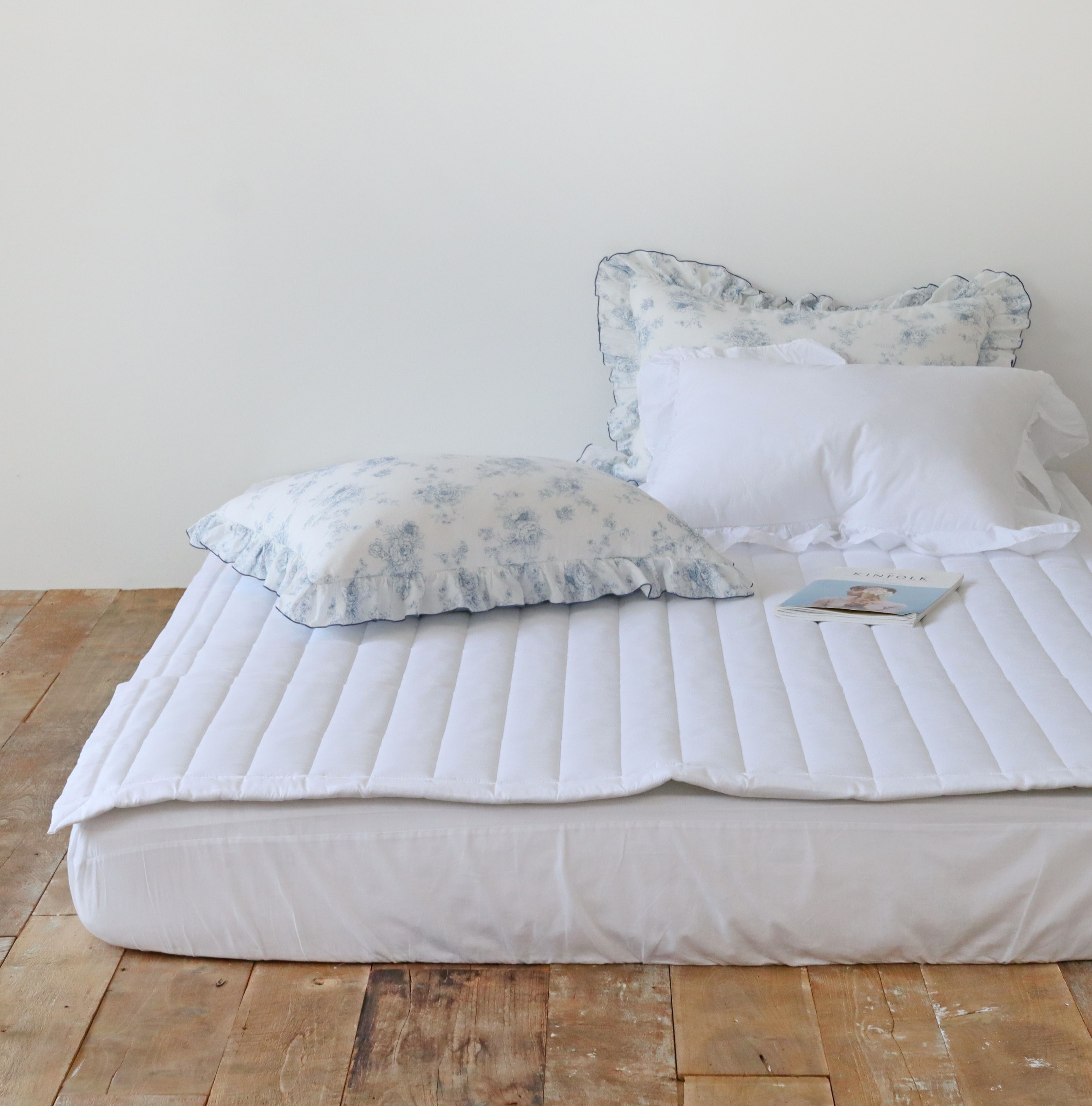 마리 여름 간절기 부드러운 워싱 60수 순면 꽃무늬 차렵이불 세트 SS