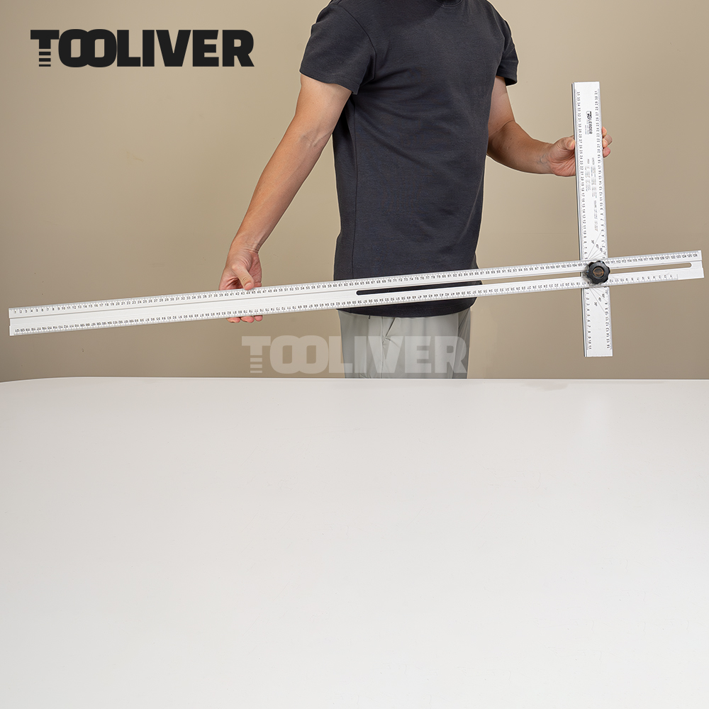 툴리버 T자 티자 각도조절 알루미늄 타일 건축 설계 작업용자 120cm 비대칭형 - 상세 이미지 5