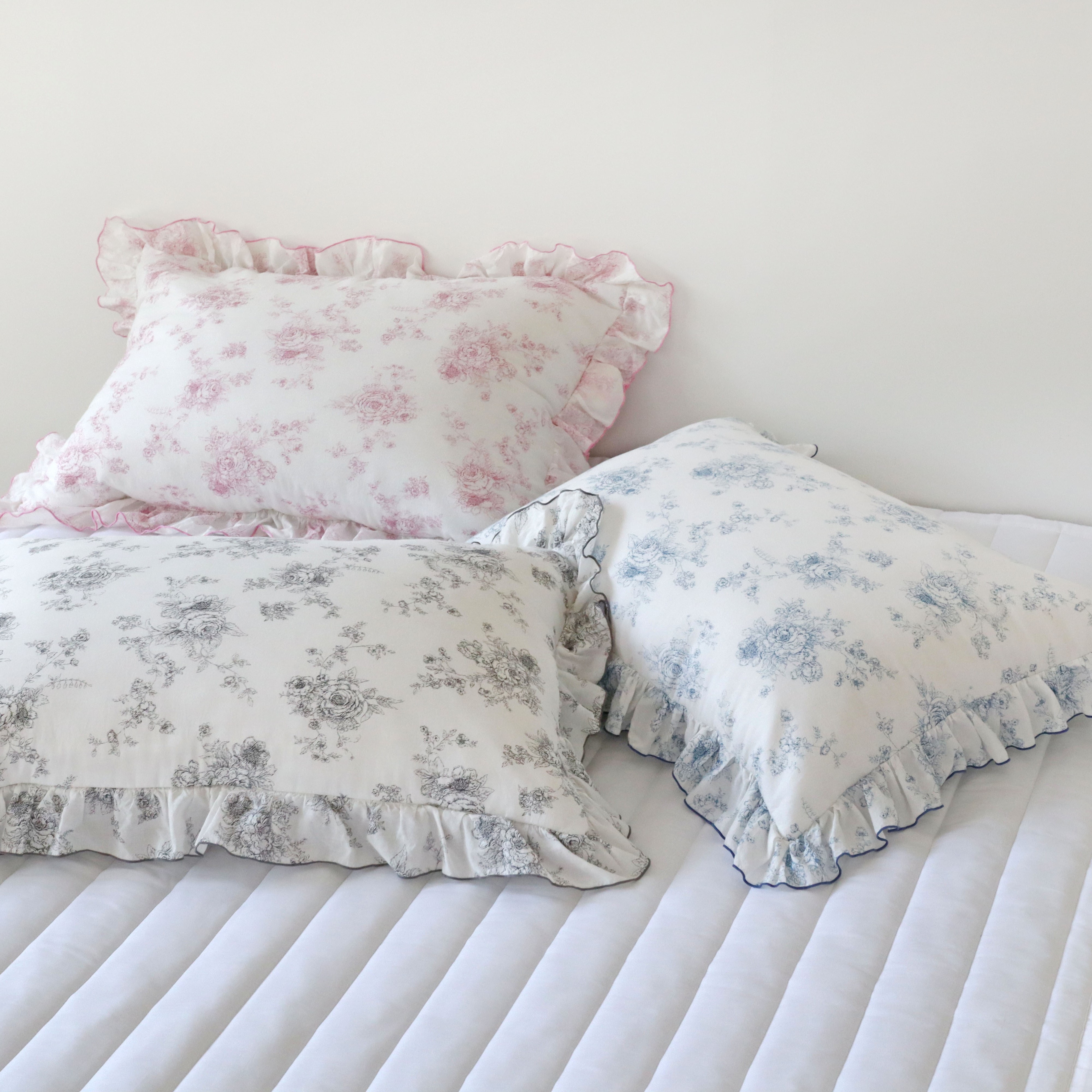 마리 여름 간절기 부드러운 워싱 60수 순면 꽃무늬 차렵이불 세트 SS