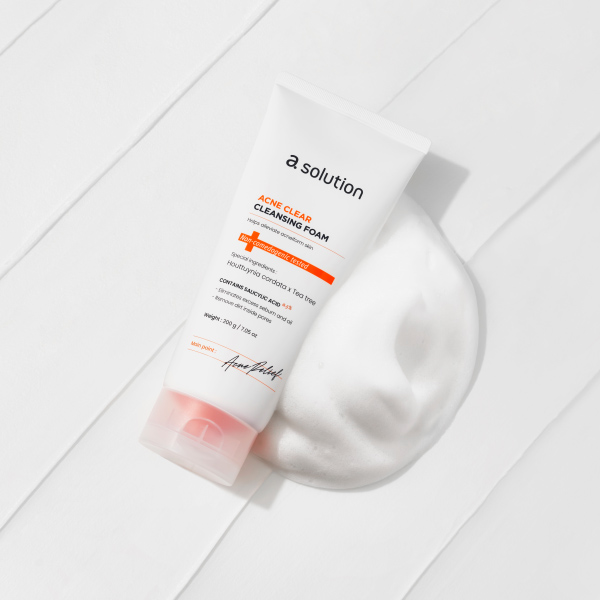 [슈퍼적립]에이솔루션 아크네 클리어 트러블 진정 4종 세트 (폼200g+토너200ml+크림50ml+스팟25ml)+폼50g, 쇼핑백 증정