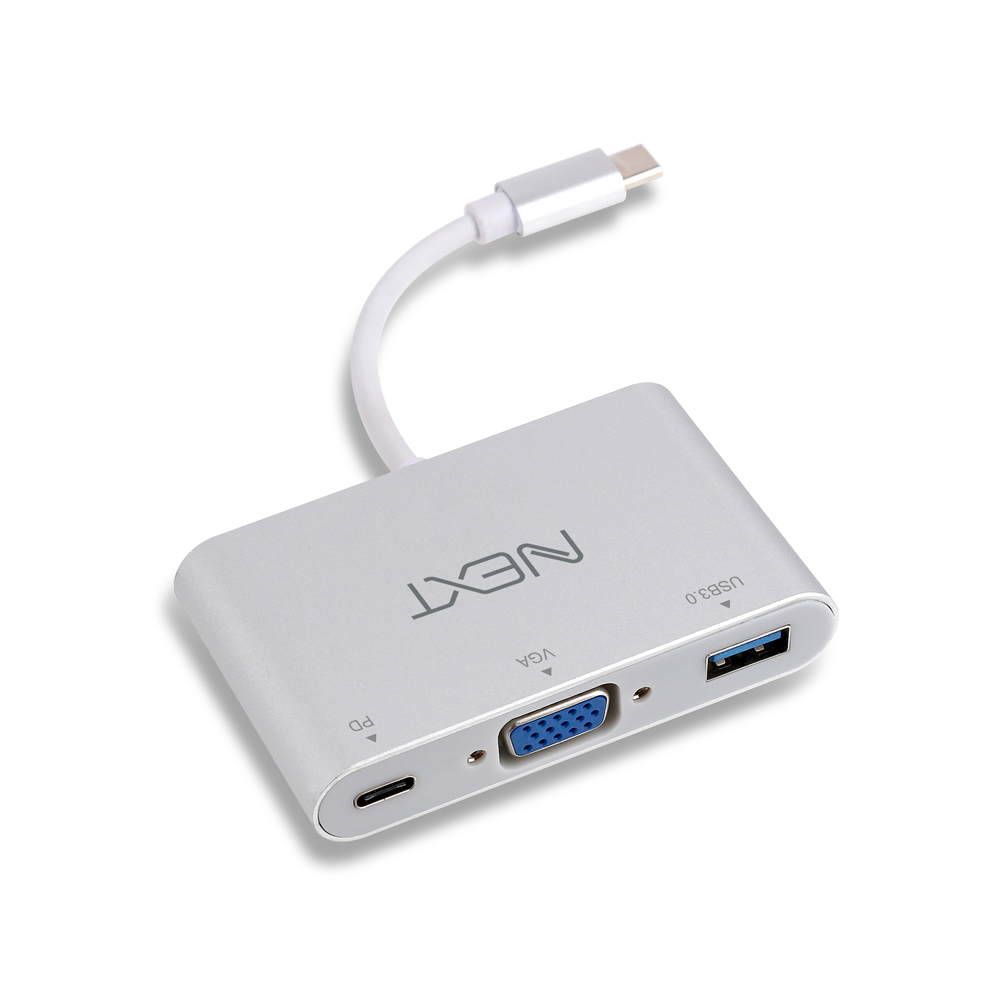 [리퍼제품] 3in1 C타입 RGB/USB3.0/PD 변환 컨버터 NEXT-412TCV - 상품 이미지