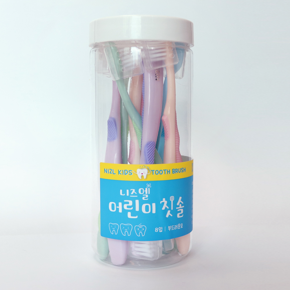 니즈엘 파스텔 어린이 칫솔 올미세모 위생캡 만3~12세 8개입, 2개 이미지 6