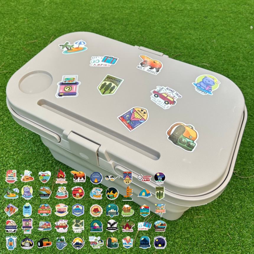 접이식 캠핑 피크닉바구니 미니 테이블겸용 폴딩 바스켓 수납 박스