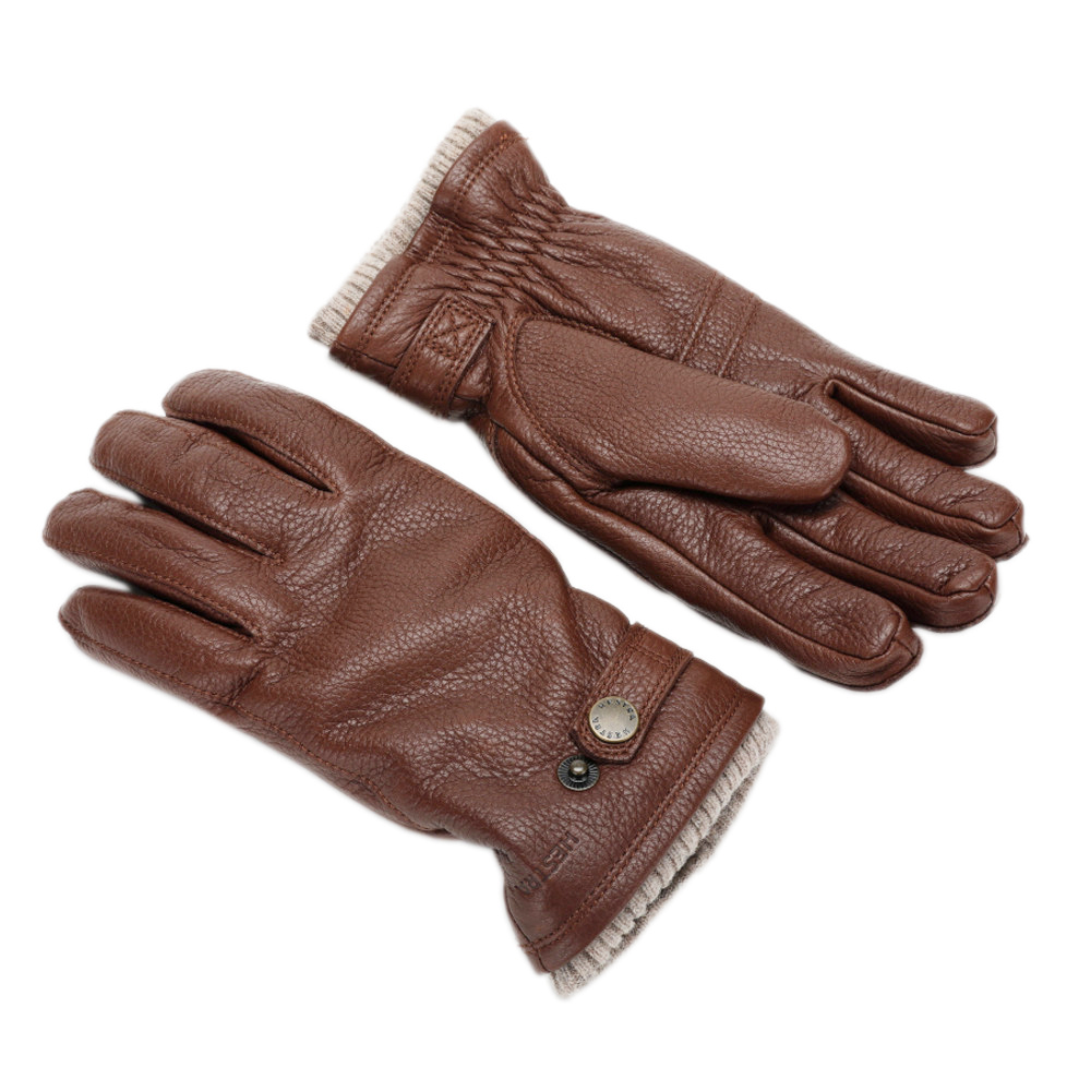헤스트라 우쪼 체스트넛 20830 760- 남자 남성 방한 엘크 가죽 장갑