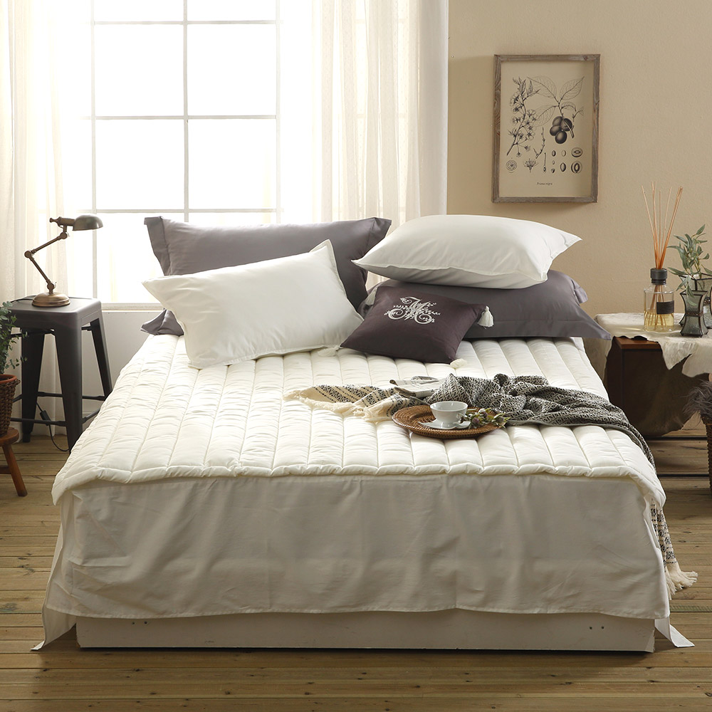 순면 60수 두꺼운 침대 매트리스 패드 화이트 SS