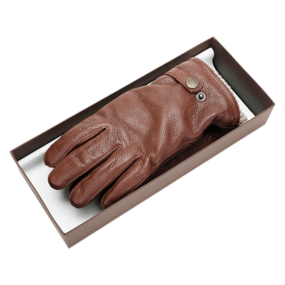 헤스트라 우쪼 체스트넛 20830 760- 남자 남성 방한 엘크 가죽 장갑