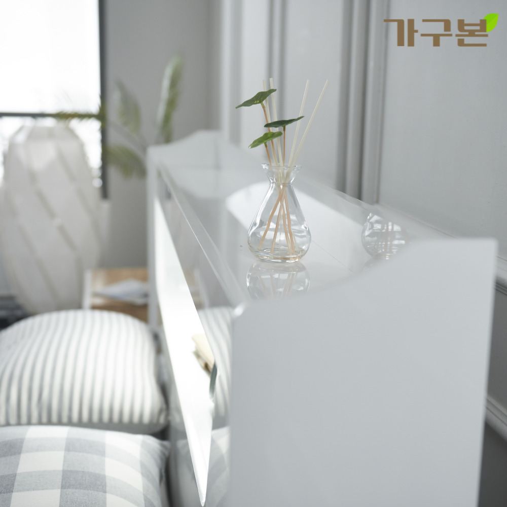 코나 LED 조명 침대 슈퍼싱글 퀸 화이트 이미지 6