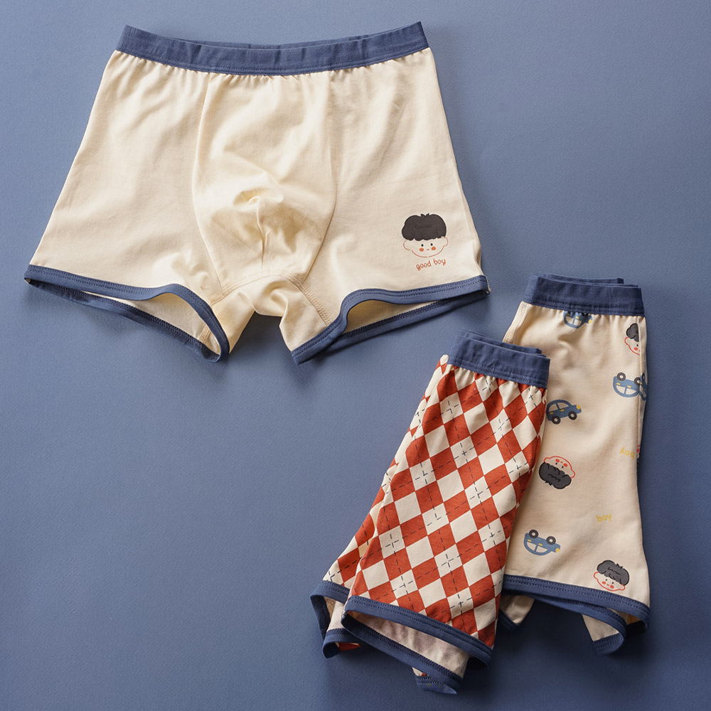 [빌도르] 체크베어 6매 남아 드로즈 사각 아동 키즈 어린이 팬티