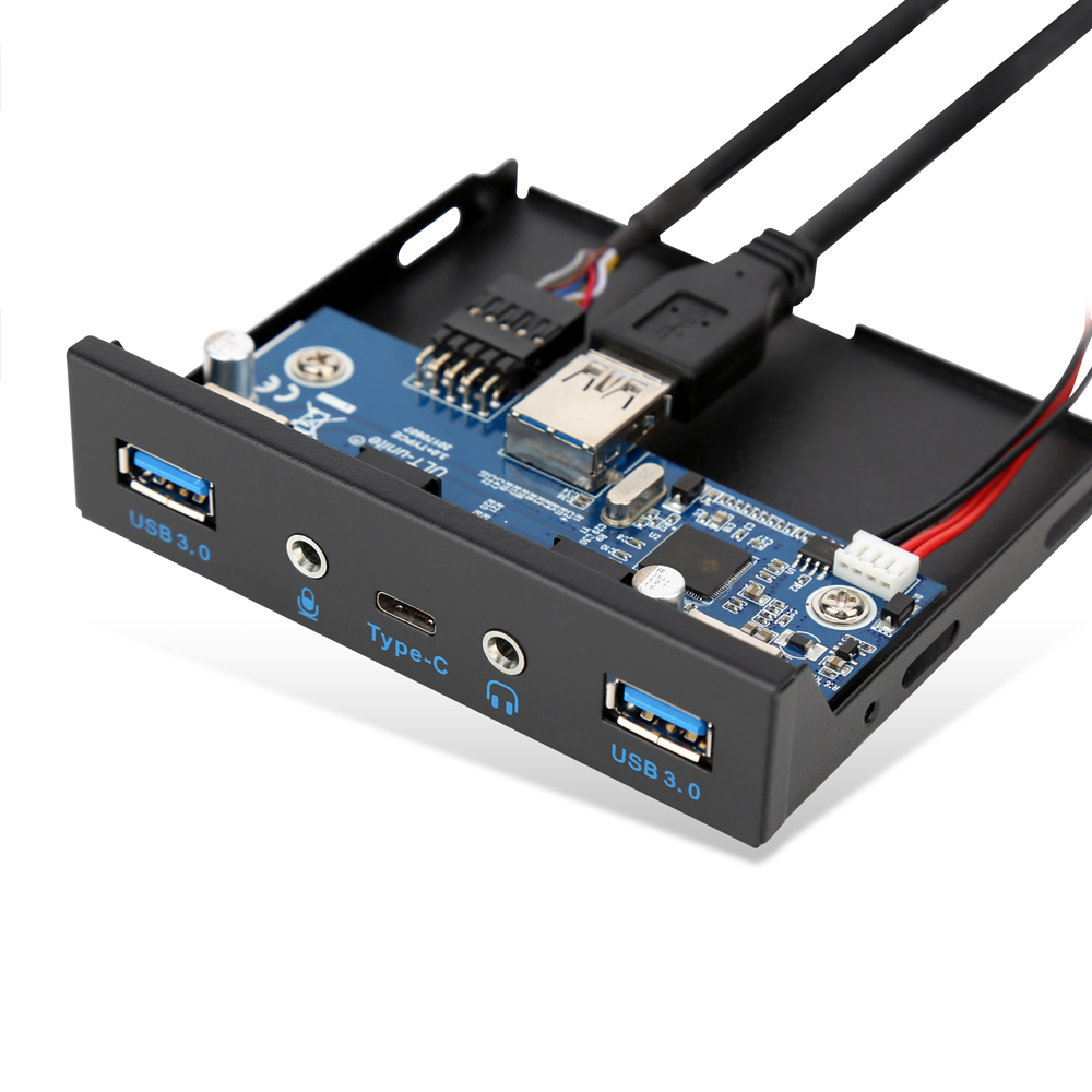 넥스트유 데스크탑 전면 포트 확정 슬롯 C타입 USB3.0 오디오 MIC 8602TU3 - 상품 이미지