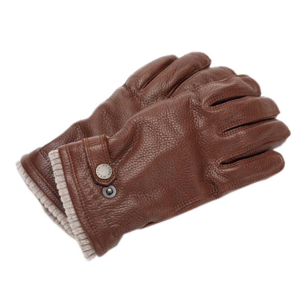 헤스트라 우쪼 체스트넛 20830 760- 남자 남성 방한 엘크 가죽 장갑