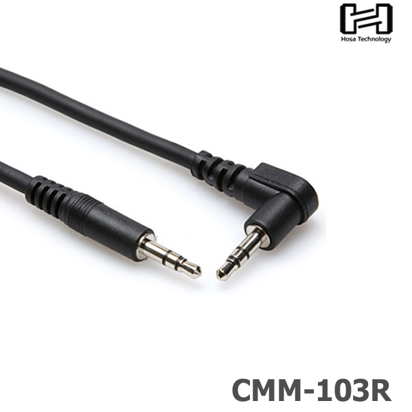 HOSA 호사 CMM-103R 스테레오 인터커넥트 케이블 3.5mm TRS to Right-angle 3.5mm TRS - 상세 이미지 2