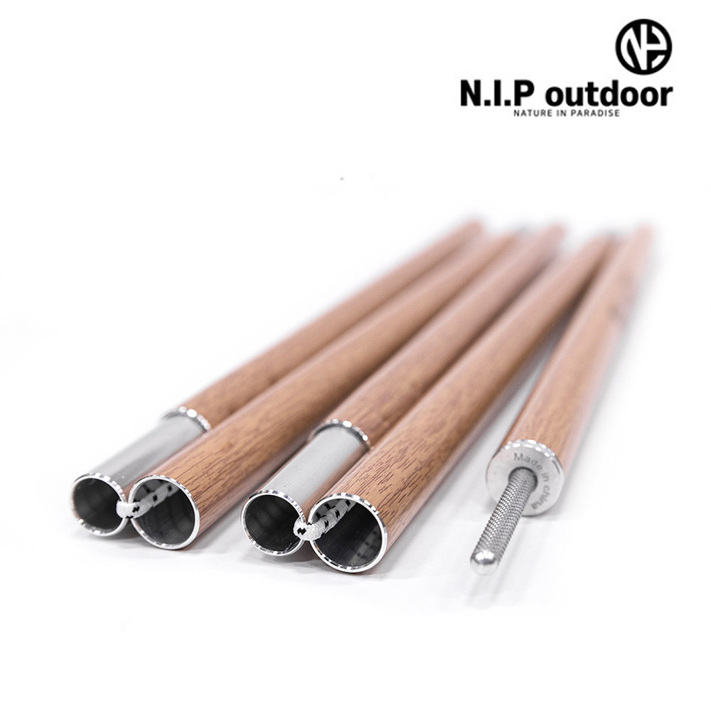 N.I.P 업라이트폴대 백패킹타프폴대 경량 19파이 우드