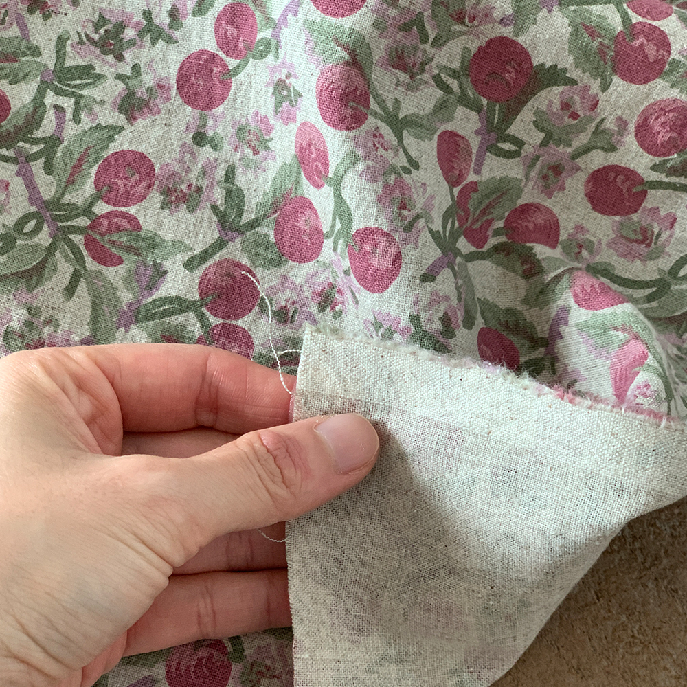 더블유패브릭 체리2 워싱처리 15수 대폭 린넨천 원단 앞치마 커튼 소품 천가게 - 상세 이미지 4