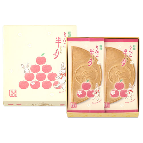 카마쿠라 고로 카마쿠라링코 한케츠 반달 전병 센베 10개입 / 사과맛 센베이 - 상세 이미지 2