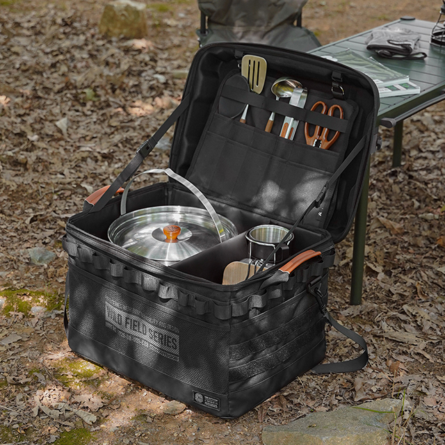 필드 쉐프 박스 캠핑가방 캠핑 키친툴세트 코펠 커틀러리 식기세트 양념통 수납박스