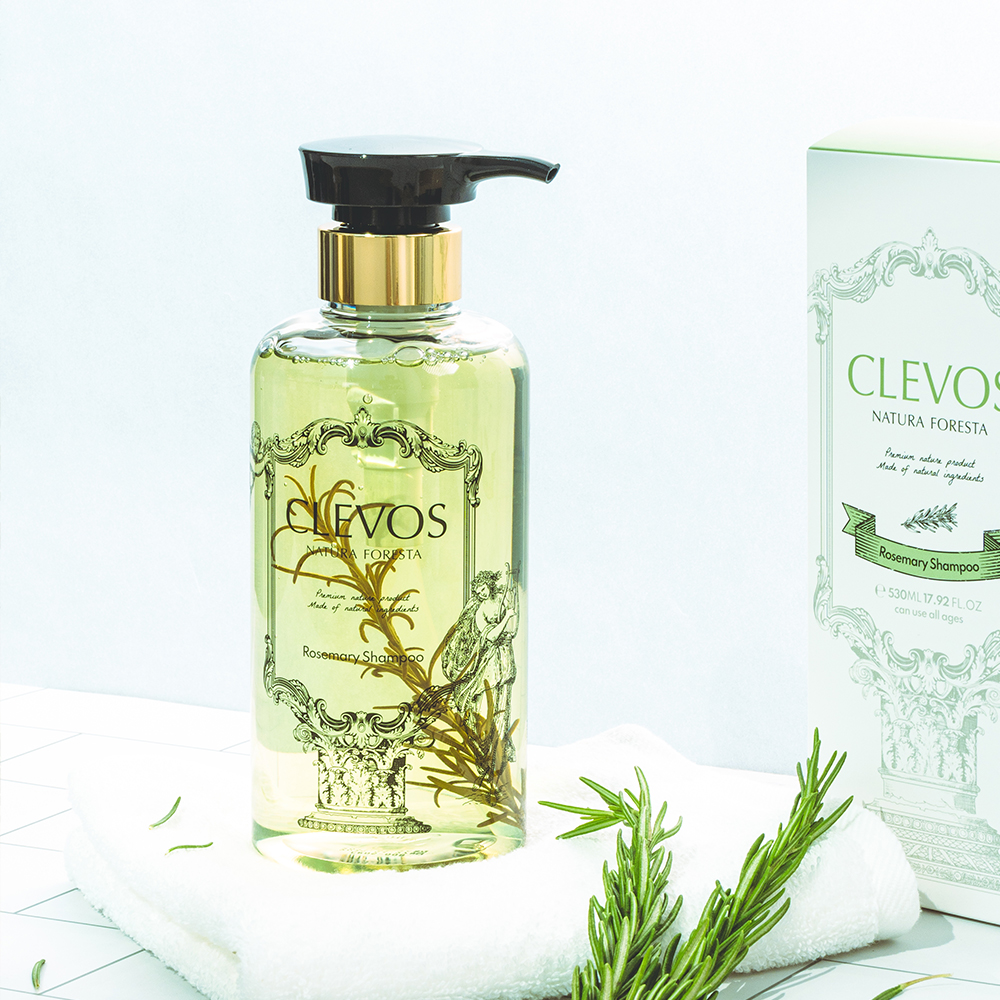 클레보스 향기좋은 약산성 샴푸 두피 천연 비듬 지성 단백질 무실리콘샴푸 로즈마리 530ml