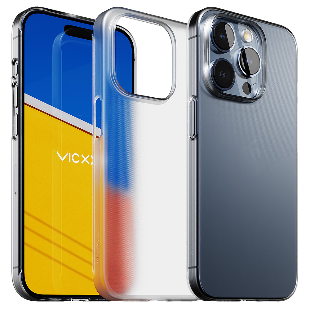 빅쏘 초슬림 변색없는 클리어 케이스 매트 투명, 아이폰15 프로 맥스