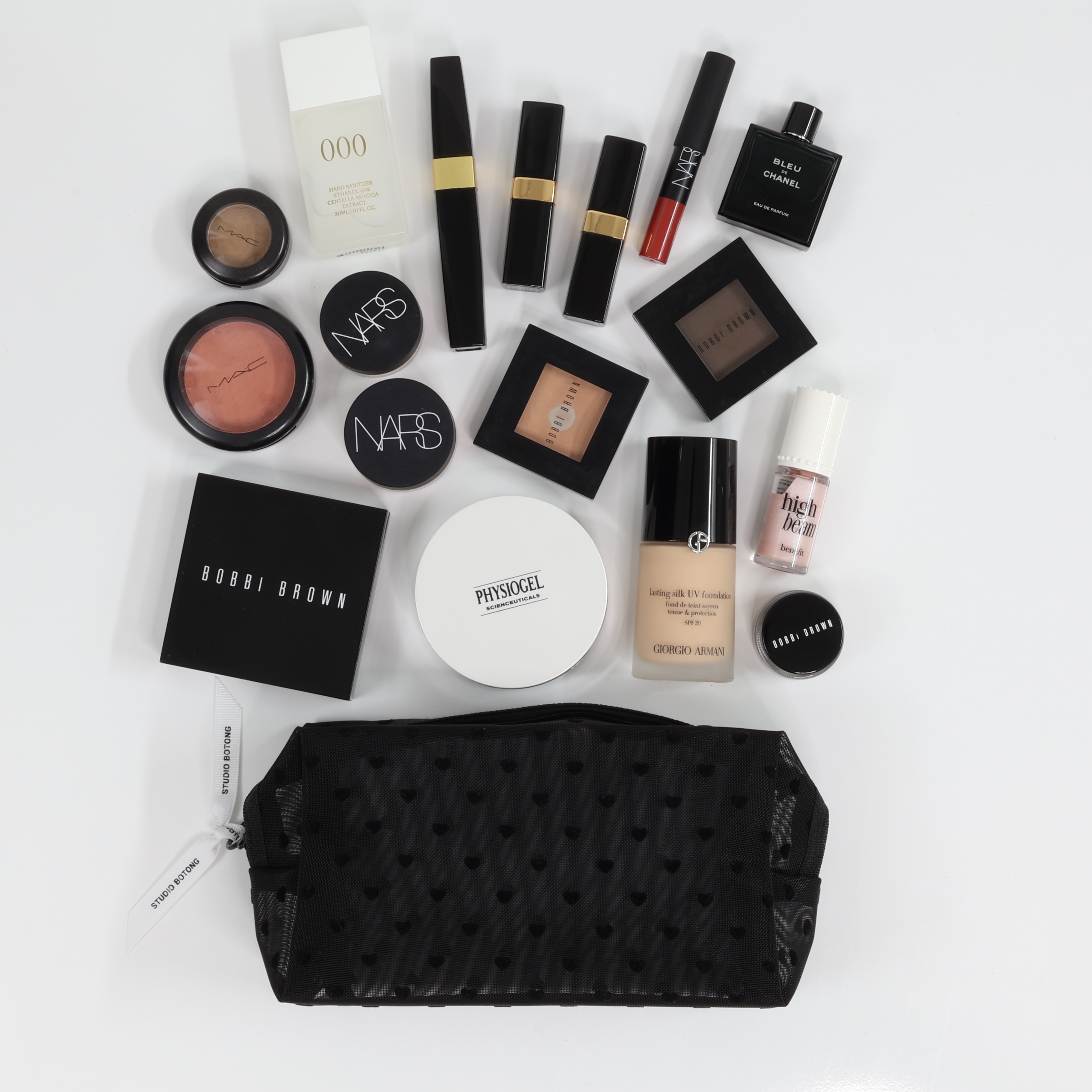 하트 무지 메쉬파우치 여행용 화장품 매쉬 립스틱 미니파우치