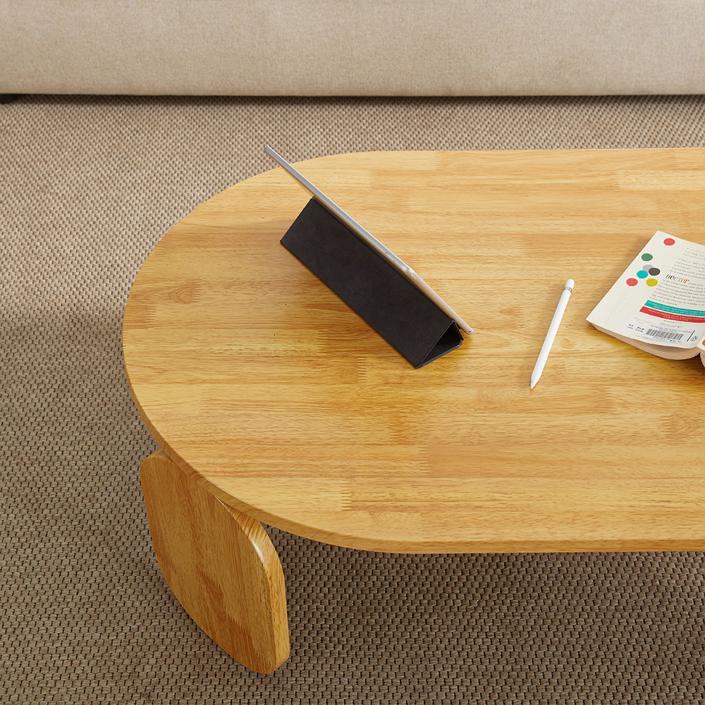 루이스 타원형 모듈 접이식 거실 좌식 소파테이블 1200