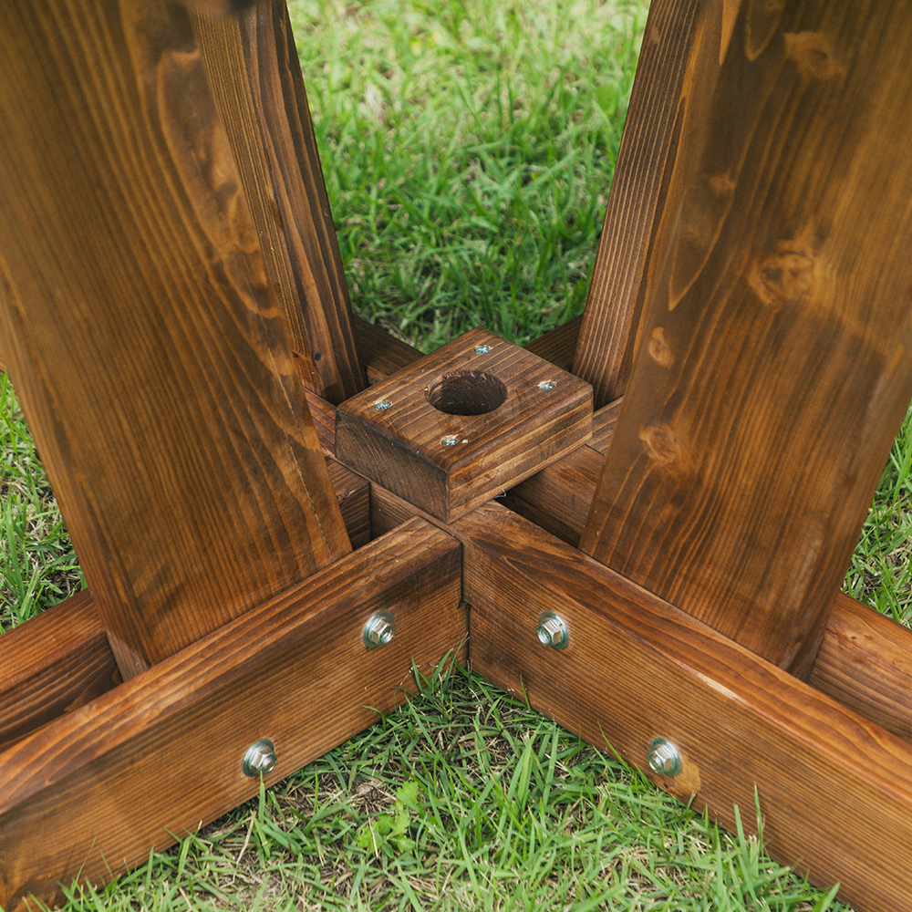 야외테이블세트 정원카페 편의점테라스 야외용테이블 원형월넛색