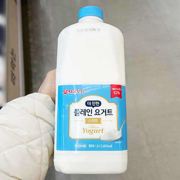 서울우유 더진한 플레인 요거트 스위트 1.8L X 1개 : 내일배송샵