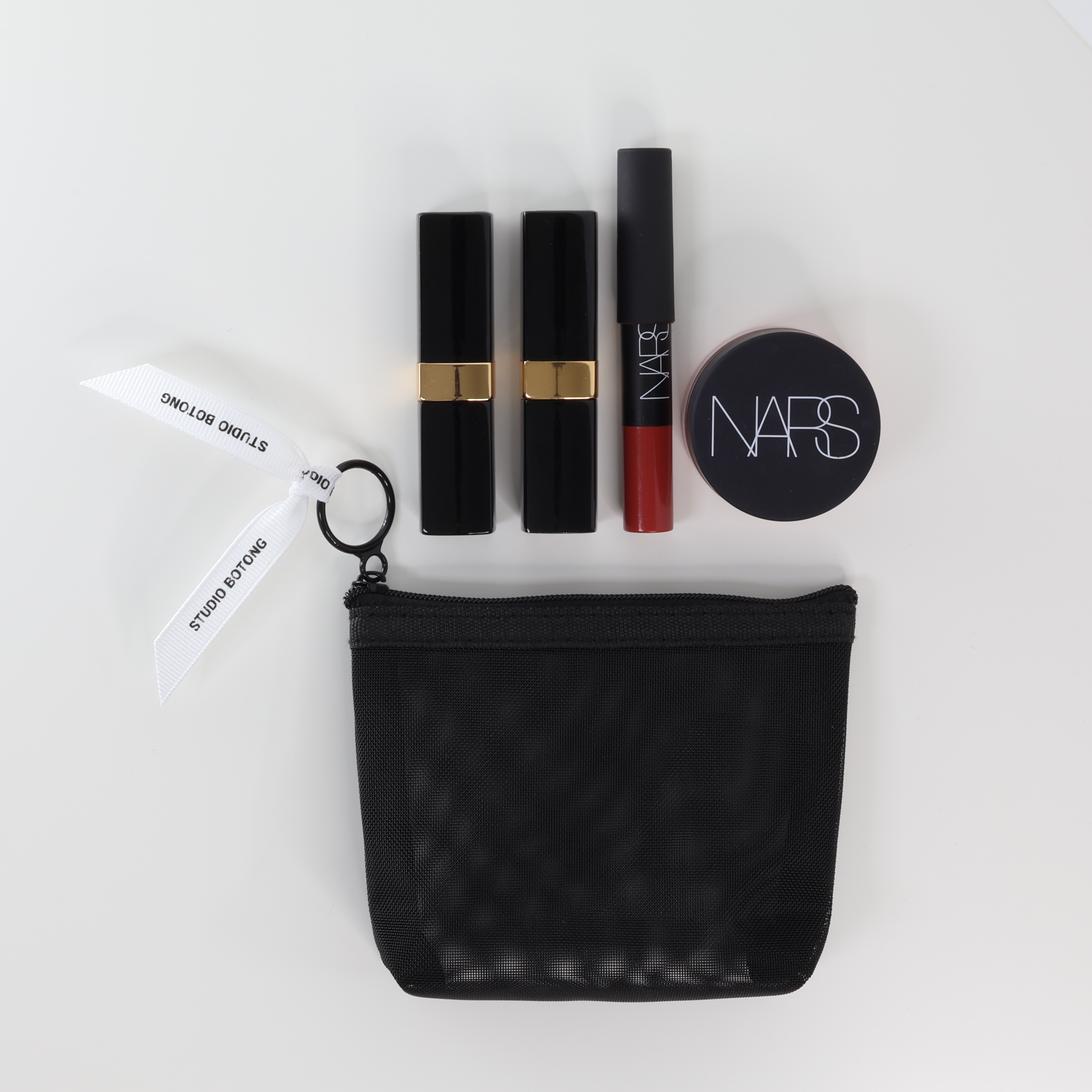 하트 무지 메쉬파우치 여행용 화장품 매쉬 립스틱 미니파우치