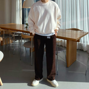 1+1 남자골덴와이드팬츠 남자코듀로이바지 통큰바지 착용 후기 | 사이즈/핏 총정리 - 상품 이미지 4
