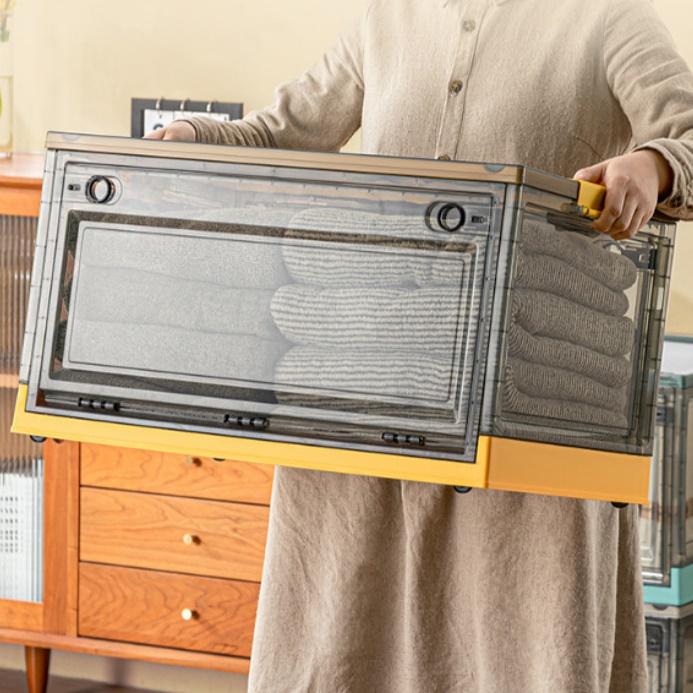 대형 투명폴딩박스 접이식 투명장난감정리함 책보관함