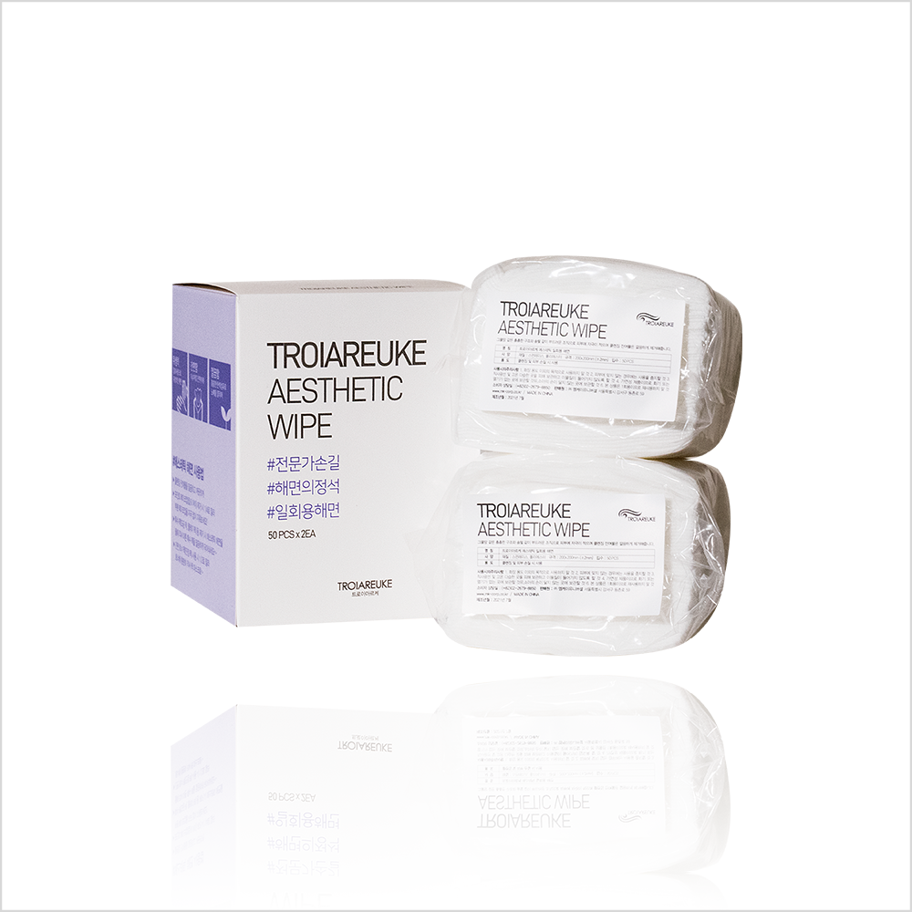 트로이아르케 천연 목화솜 티슈처럼 뽑아 쓰는 저자극 에스테틱 일회용 해면