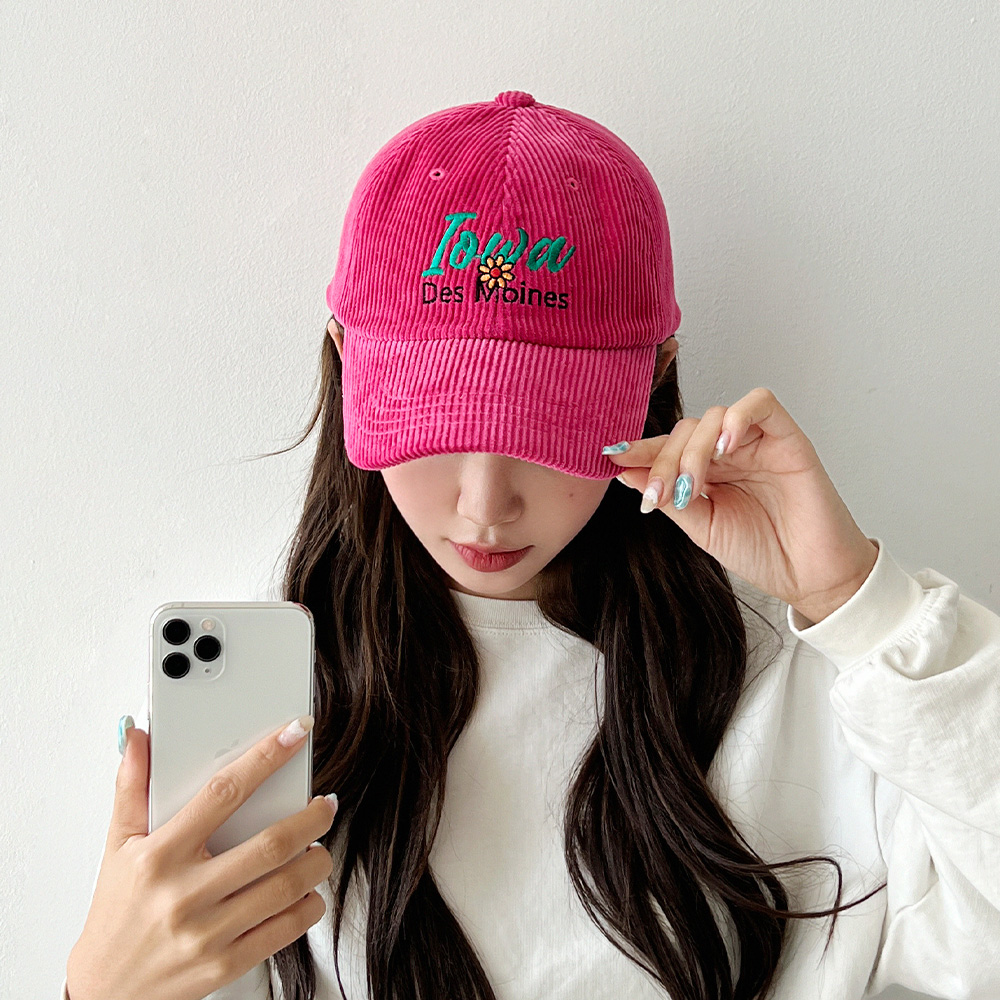 코듀로이 골덴 아이오와 플라워 볼캡 이미지 8