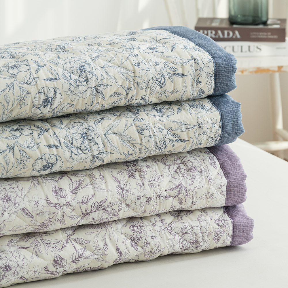 광목 순면패드 플라워패턴 슈퍼싱글 퀸 킹 라지킹 침대패드