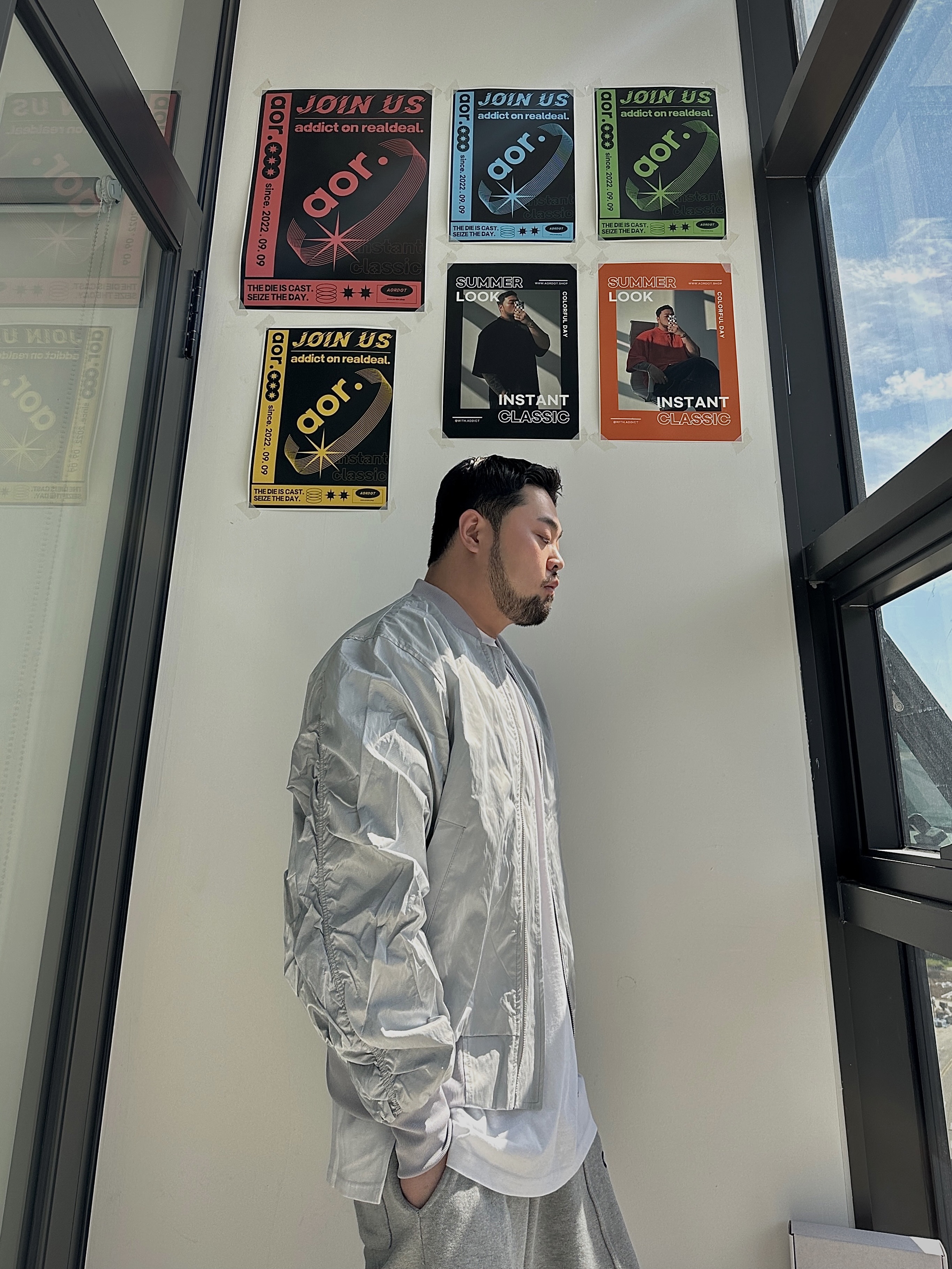 세미 크롭 MA-1 자켓 2COLOR 빅사이즈 상의 오버핏 에이오알닷 - 상세 이미지 3