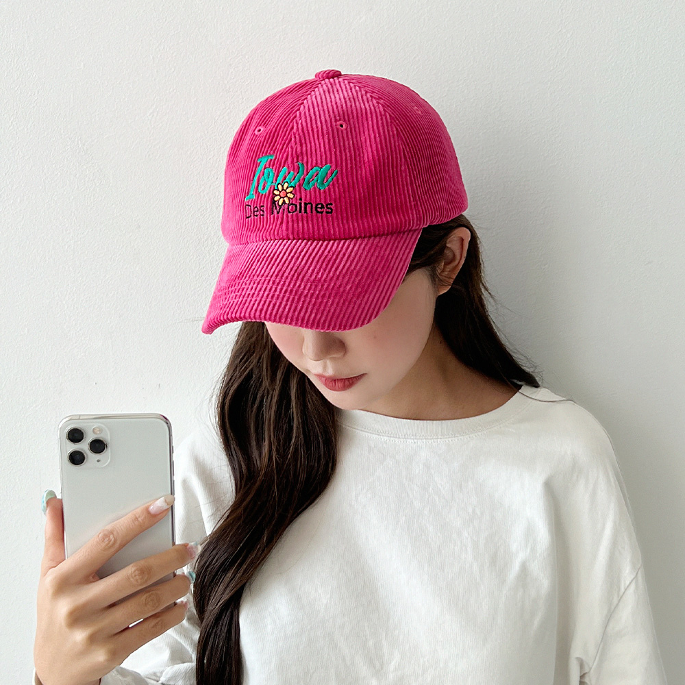코듀로이 골덴 아이오와 플라워 볼캡 이미지 7