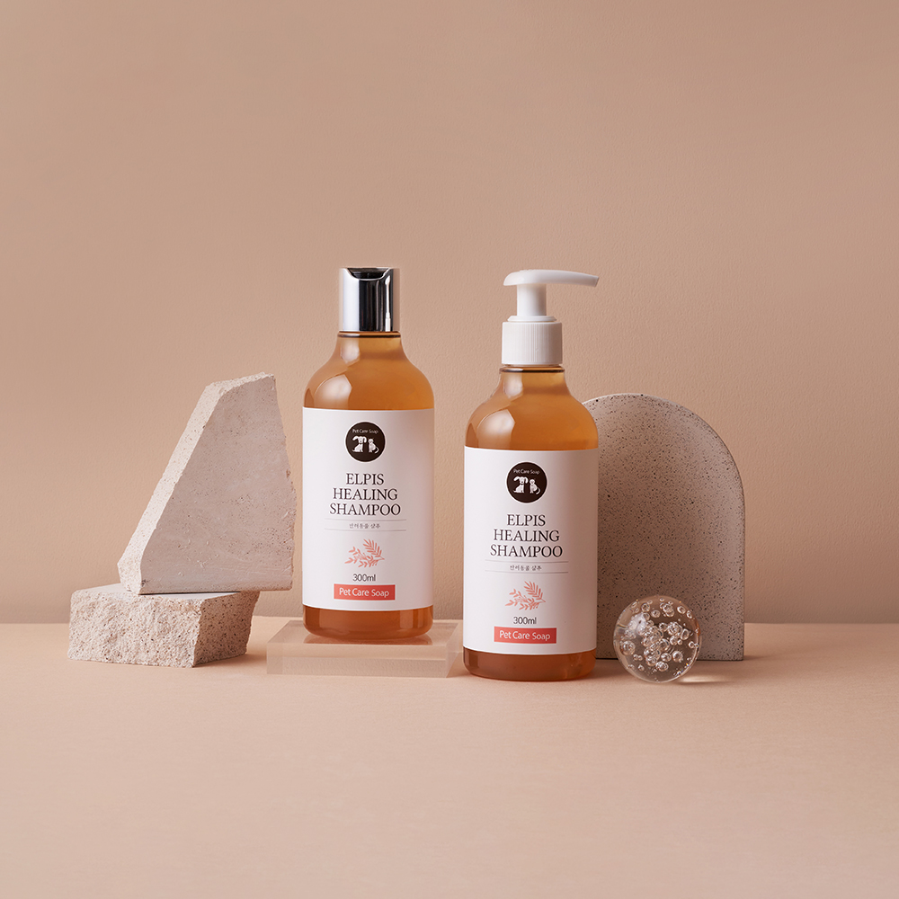 천연성분으로 순하고 안전하게 강아지샴푸 천연약용 트러블 알로페시아 발사탕 각질완화 냄새케어 힐링샴푸 300ml, 1개