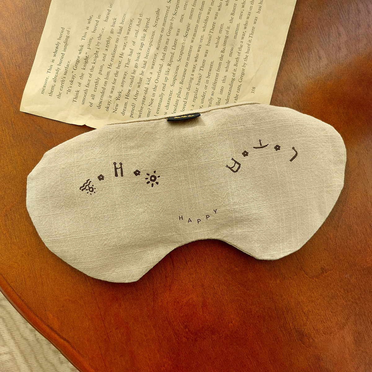 들꽃잠 행복 눈 찜질팩 팥 온찜질 코 비염 비강 부비동 베이지, 1개