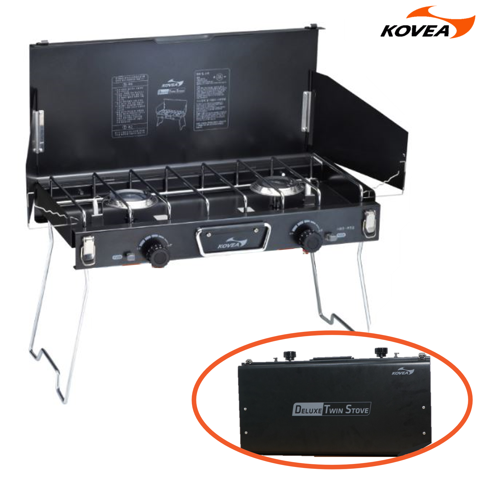 코베아 트윈 버너 투버너 디럭스 스토브 이소 가스 호환