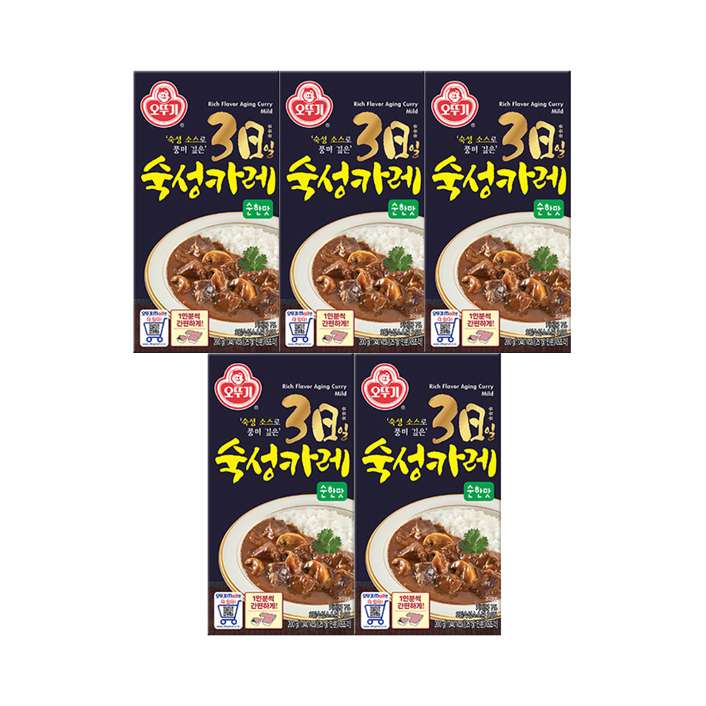 오뚜기 3일숙성카레 고형 순한맛 200g 5개 - 상품 이미지