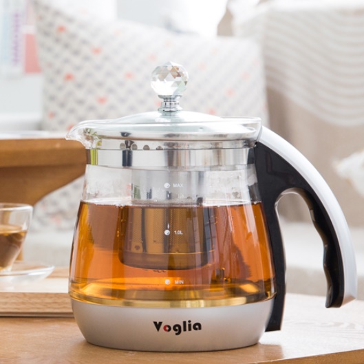 대용량 전기 포트 온도 조절 커피 포트 유리 전기 주전자