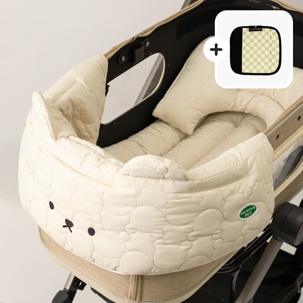 해리스펫 강아지유모차 방석 쿠션 라이너+컴포터+볼스터 3종세트 - 베리모어 투웨이 아이보리&민트